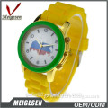 Many different colors silicone band with map design watch